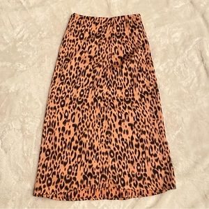 Leopard Print Midi Skirt